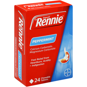 RENNIES TABLETS PEPPERMINT 24