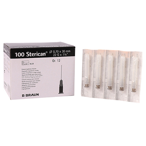 NEEDLE 22GX30MM STERICAN BLACK 100~