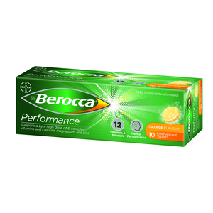BEROCCA PERFORMANCE EFFERVESCENT TAB 10
