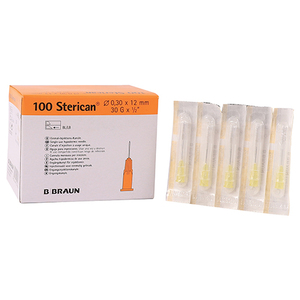 NEEDLE 30GX12MM STERICAN L/YELLOW 100~