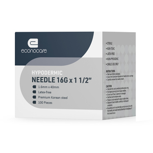 NEEDLE 16GX38MM ECONOCARE 100's