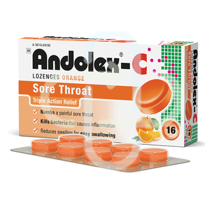ANDOLEX-C 16 ORANGE LOZENGES