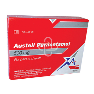 AUSTELL-PARACETAMOL 500MG 20 TABLETS