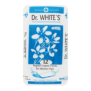 DR WHITE SANITARY TOWELS REGULAR 12