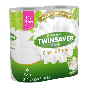 TOILET PAPER TWINSAVER CLASSIC 2PLY 4