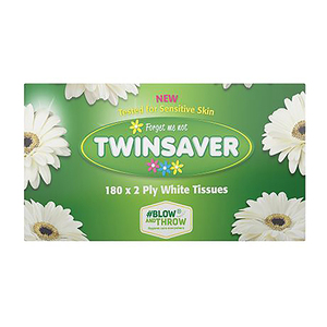 TISSUE TWINSAVER FACIAL WHITE 180