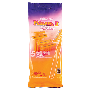 RAZOR GILLETTE MINORA II DISPO BAG 5