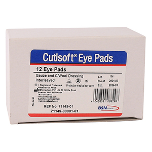 EYE PAD CUTISOFT NON STERILE BSN 12s