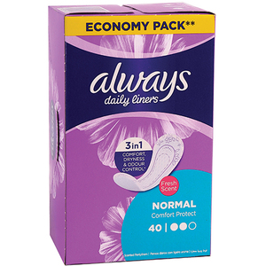 ALWAYS LINERS NORMAL SCENTED 40