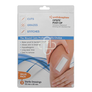 OPSITE POST-OP ISLAND 155x85MM 3s