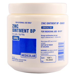 ZINC OXIDE OINTMENT 500G MEDICOLAB