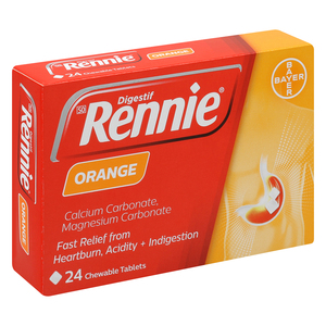 RENNIES TABLETS ORANGE 24