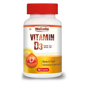 VITAMIN D3 500IU 30 CAPS WELLVITA