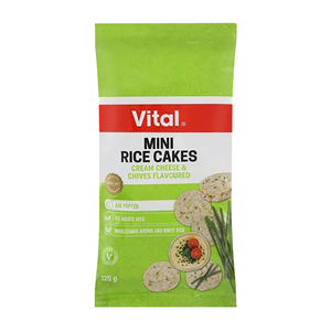 VITAL MINI RICE CAKES CRM CHEES&CHV 125G
