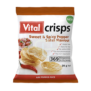VITAL CRISPS SWEET & SPICY PEPR SALS 20G