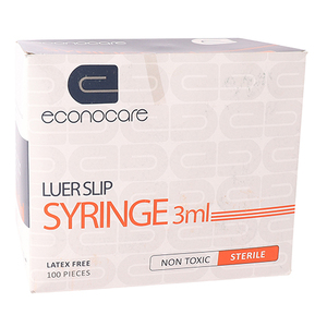 SYRI 3ML LUER SLIP ECONOCARE 100s~