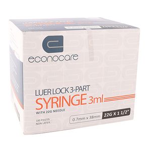 SYRI 3ML LL + NEE 22GX38MM ECONOCARE 100