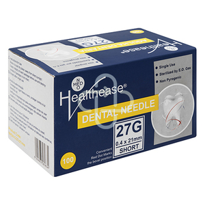 DENTAL NEEDLE 27GX21MM HEALTHEASE 100