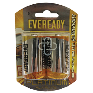 EVEREADY PLATINUM LR20 BP2  2 X D SIZE
