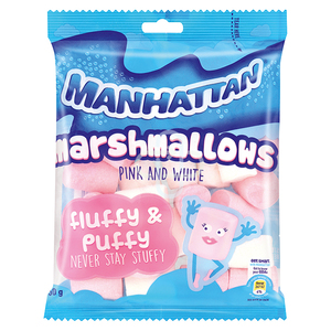 MANHATTAN CANDY PINK&WHITE MALLOWS 150G