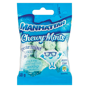 MANHATTAN CHEWY MINTS SPEARMINT FLAV 50G