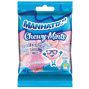 MANHATTAN CHEWY MINTS FRUITMINT FLAV 50G
