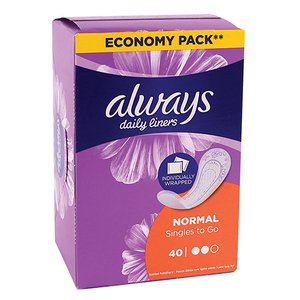 ALWAYS LINERS NORM UNSCE FOLD & WRAP 40
