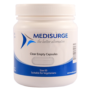 CLEAR EMPTY CAPSULES 500 SIZE 00 MEDISU