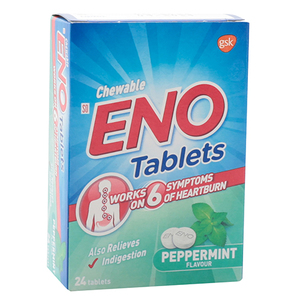 ENO PEPPERMINT TABLETS CHEWABLE 24