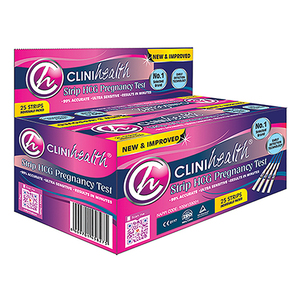 PREG TEST STRIP CLINIHEALTH 25~