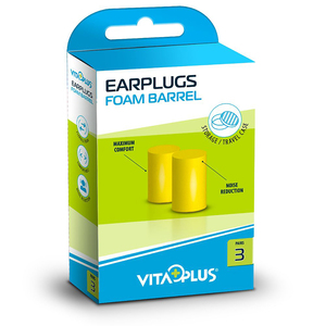 VITAPLUS EAR PLUGS FOAM BARREL 3 PAIRS
