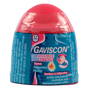 GAVISCON DOUBLE ACTION HANDY PACK 12