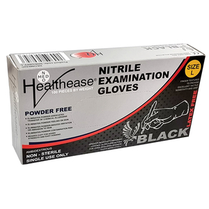 GLOVE EXAM BLACK NITRILE PF LG H/E 100~