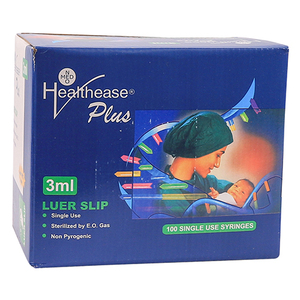 SYRI 3ML LUER SLIP LF HEALTHEASE 100~