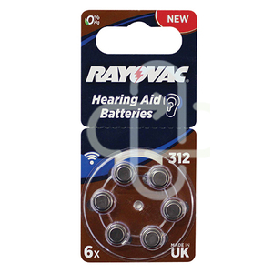 RAYOVAC SIZE 312 HEARING AID BATTERI 6PK