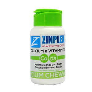 ZINPLEX CHEW CALCIUM TABS + VIT D3  30