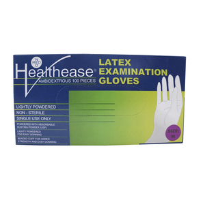 GLOVE LATEX LIGHTLY PWD HEALTHEASE M 100