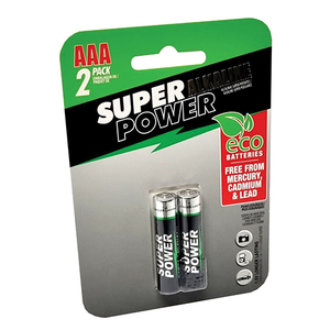 SUPER POWER ALKALINE BATTERIES AAA 2