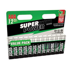 SUPER POWER ALKALINE BATTERIES AAA 12