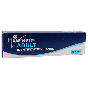 ID BAND WHITE ADULT HEALTHEASE 100~