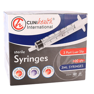 SYRI 3ML 3PART L/SLIP CLINIHEALTH 100~