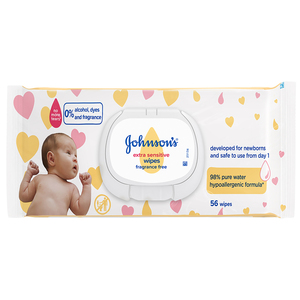 J&J BABY WIPES EXTRA SENSITIVE 56