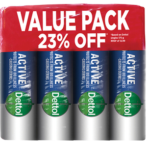 DETTOL SOAP ACTIVE 4X175G VAP ~
