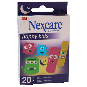 NEXCARE HAPPY KIDS PLASTERS MONSTERS 20