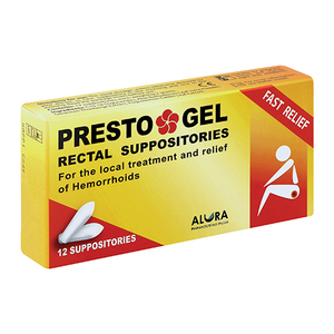 PRESTO GEL SUPPOSITORIES 12