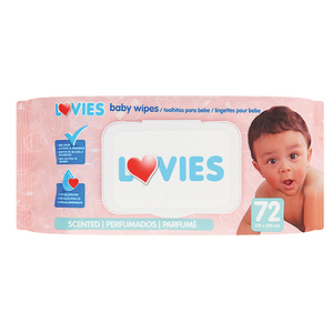LOVIES WET WIPES SCENTED 72