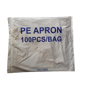 APRON PE PLASTIC WHITE 10 MIC 100's