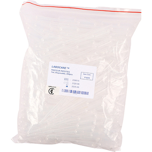 PIPETTE PASTEUR LDPE UNSTERILE 1ML 250'S