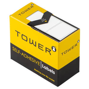 TOWER WHITE ROLL LABELS 19X25MM RECTANG