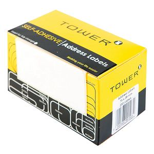 TOWER ADDRESS LABELS WHITE 75 X 38MM